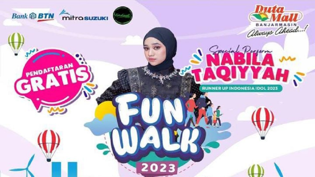 Nabila Taqiyyah Idol Bakal Manggung Di Banjarmasin Pada Event Fun Walk