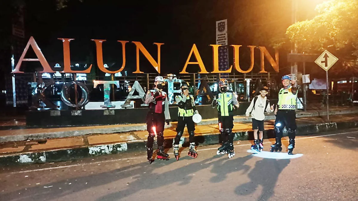 Patroli Sahur ala Bhayangkara Roller Skate