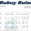 not angka lagu bubuy bulan