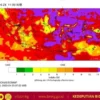 Peta indeks paparan sinar uv atau sinar ultraviolet sebagai tanda masuk kemarau