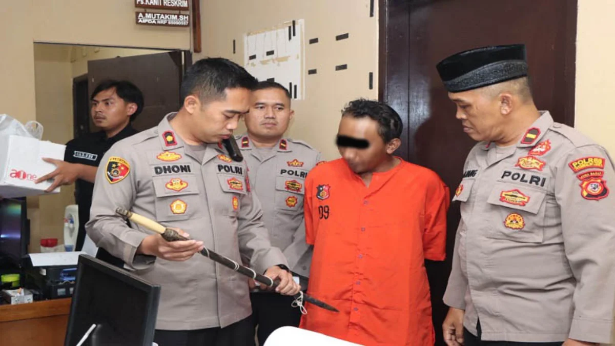 gs diamankan polsek tawang setelah mengancam keluarga kembang dengan pedang