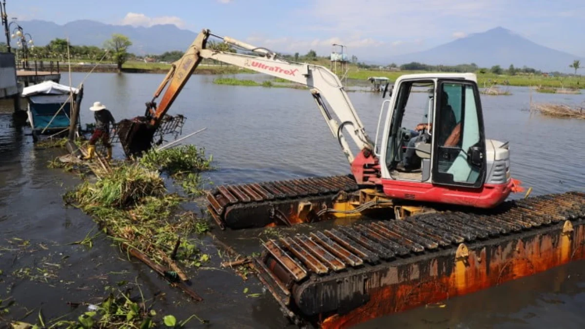 Situ Bagendit Tertutup Eceng Gondok