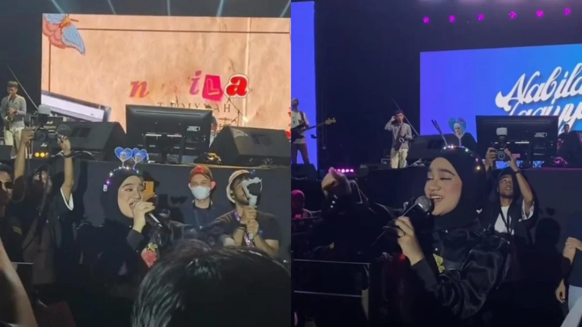 Moment Nabila Taqiyyah Turun Panggung Sapa Fans dan Nyanyi Bareng