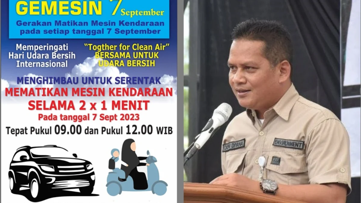 Yuk Ikut Gemesin! Gerakan Matikan Mesin Kendaraan 2x1 Menit di Hari Udara Bersih Internasional Besok