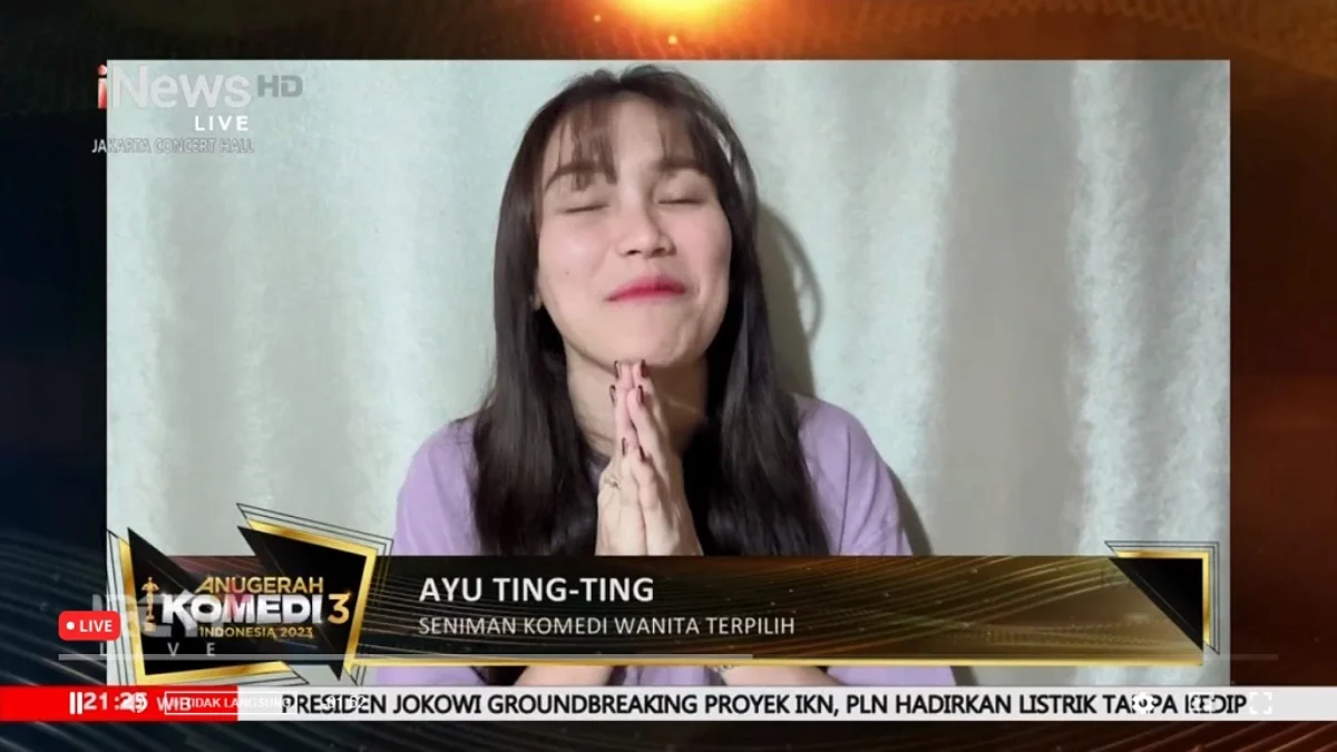 Ayu Ting Ting Sabet Piala Anugerah Komedi Indonesia 2023