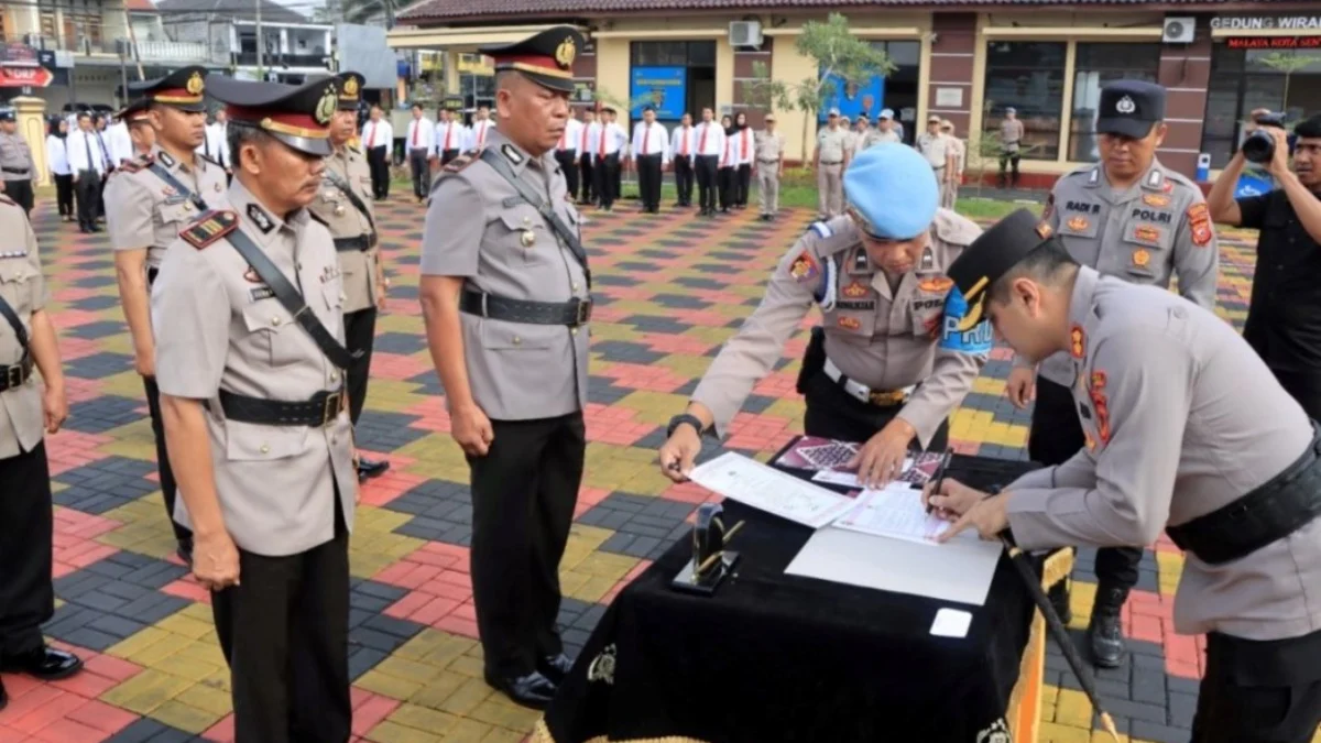 Sertijab Perwira di Polres Tasikmalaya Kota, 2 Kasat dan 4 Kapolsek Diganti