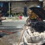 Mobil Sedan Terbakar