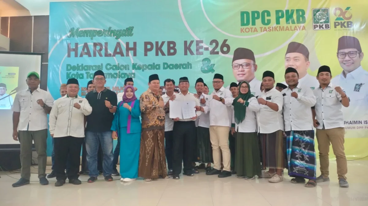 pasangan di pilkada kota tasikmalaya, deklarasi dukungan, harlah PKB ke-26