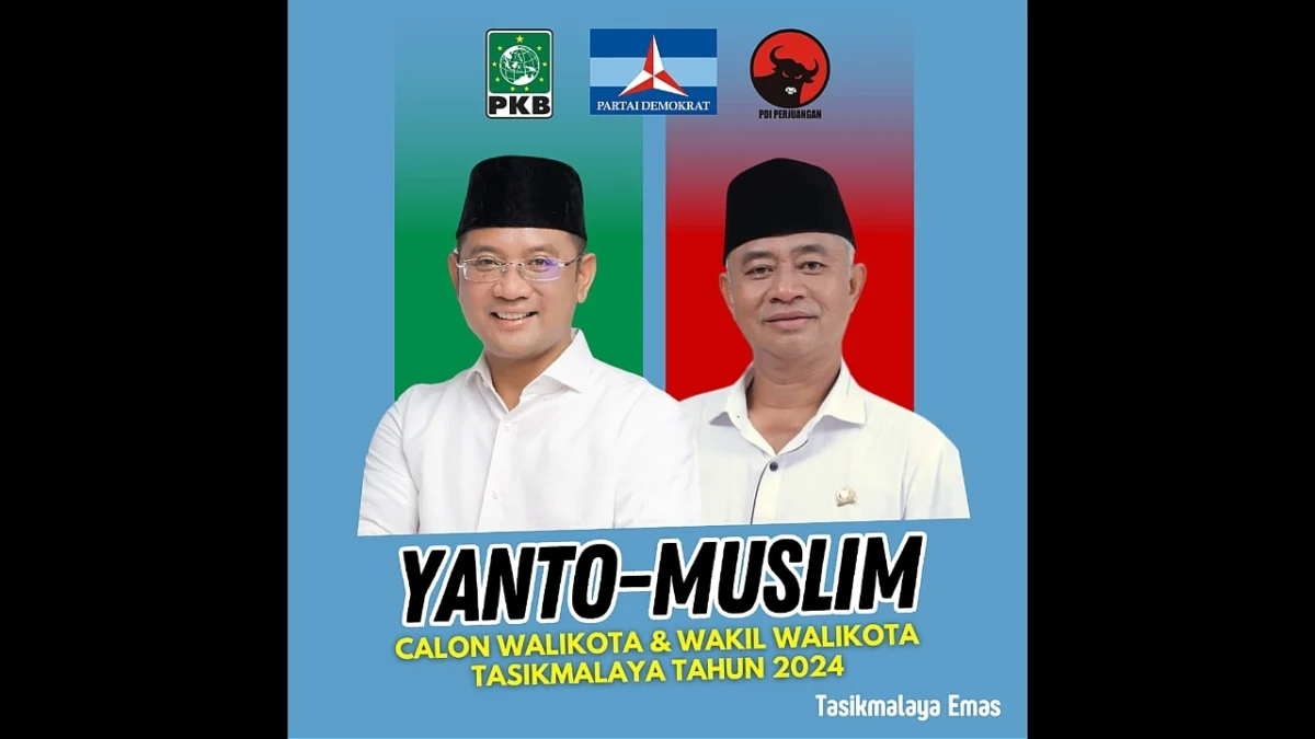 Yanto oce muslim, pasangan pilkada kota tasikmalaya, koalisi pkb pdi perjuangan partai demokrat