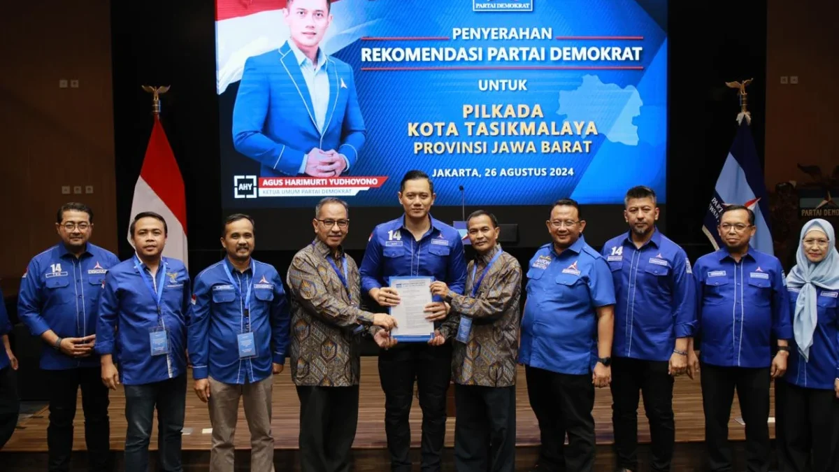 sk pencalonan partai demokrat, ivan dicksan dan dede Muharam, Pilkada Kota Tasikmalaya 2024