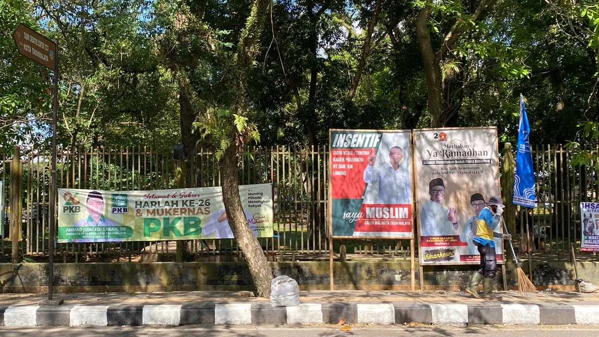 baliho para calon di kota tasik