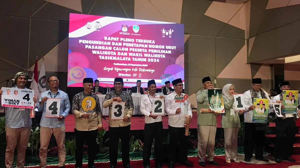 Lima Pasang Calon Wali Kota Tasikmalaya Resmi Punya Nomor Urut, Berikut Urutannya!