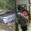 Mobil daihatsu sigea masuk jurang, jalur gentong tasikmalaya,