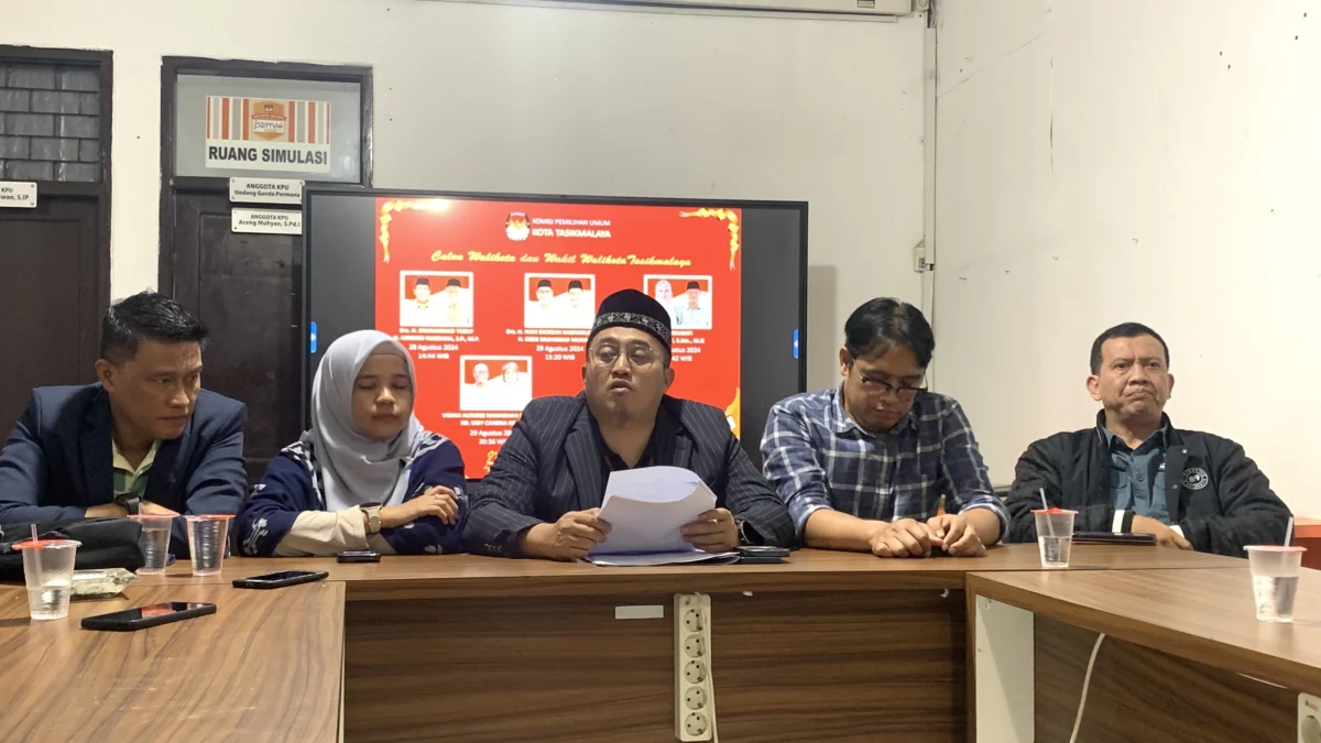 5 pasangan calon pilkada kota tasikmalaya, penetapan kpu, pengundian nomor urut