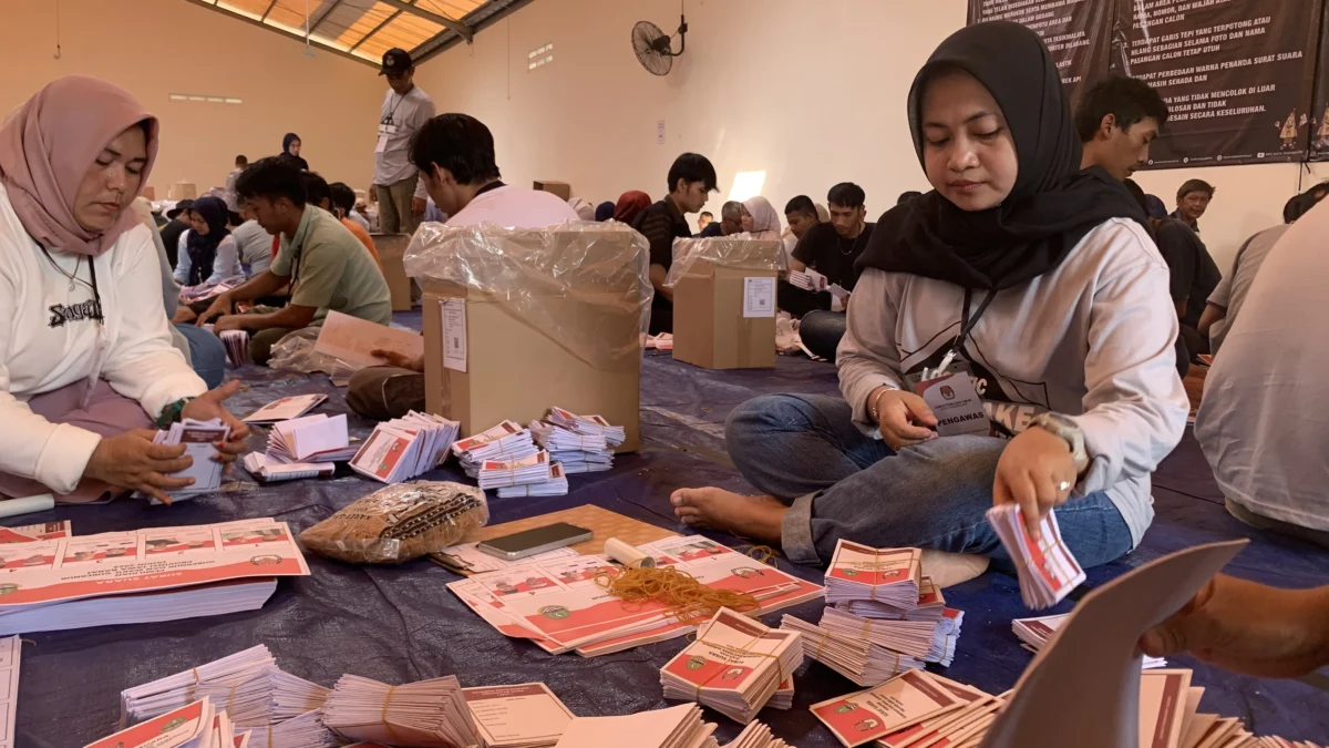 Surat suara pilkada kota tasikmalaya, sortir lipat, kebutuhan logistik,