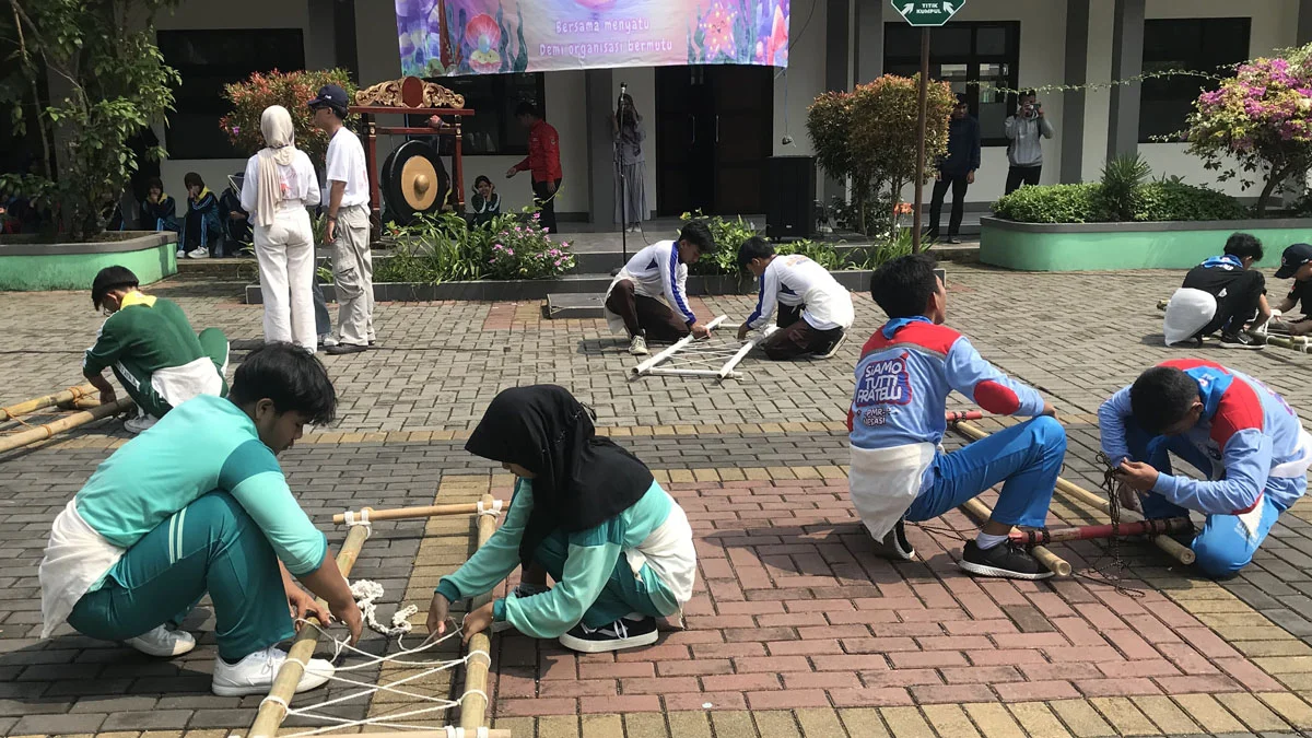 Para peserta latihan gabungan PMR se-Kabupaten Tasikmalaya