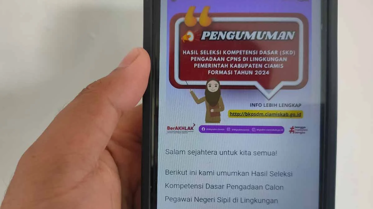 hasil tes cpns kabupaten ciamis yang lolos SKB