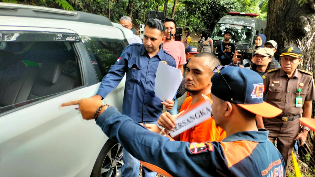 Rekonstruksi kasus pembunuhan di tasikmalaya, janda sleman ian ciawi, polres Tasikmalaya kota