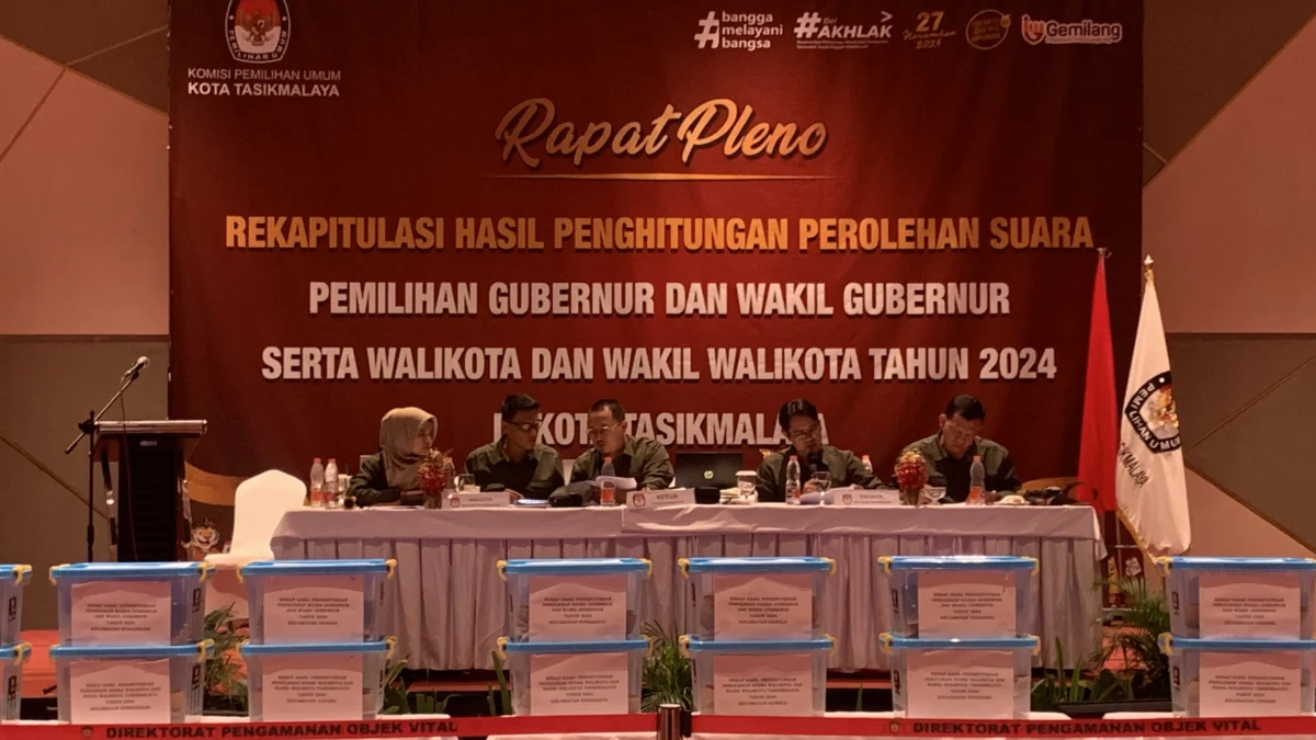 Rapat pleno rekapitulasi penghitungan suara, pilkada kita tasikmalaya,