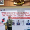 pj bupati ciamis Budi Waluya membuka workshop pencegahan korupsi