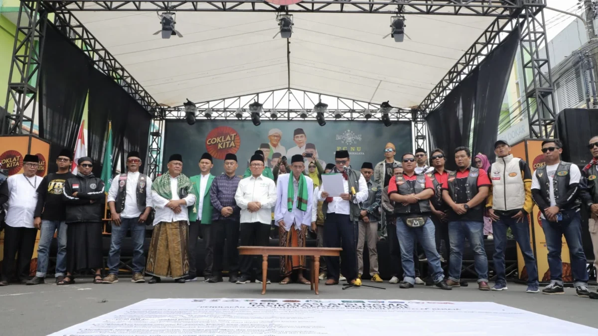 Harlah ke-102 nahdlatul ulama, pcnu kota tasikmalaya, deklarasi lawan geng motor