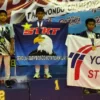 juara taekwondo Bekasi Open dari SD Al Misbah