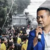 Aksi indonesia gelap ricuh, polisi dan aktivis luka-luka, efisiensi pemangkasan anggaran,