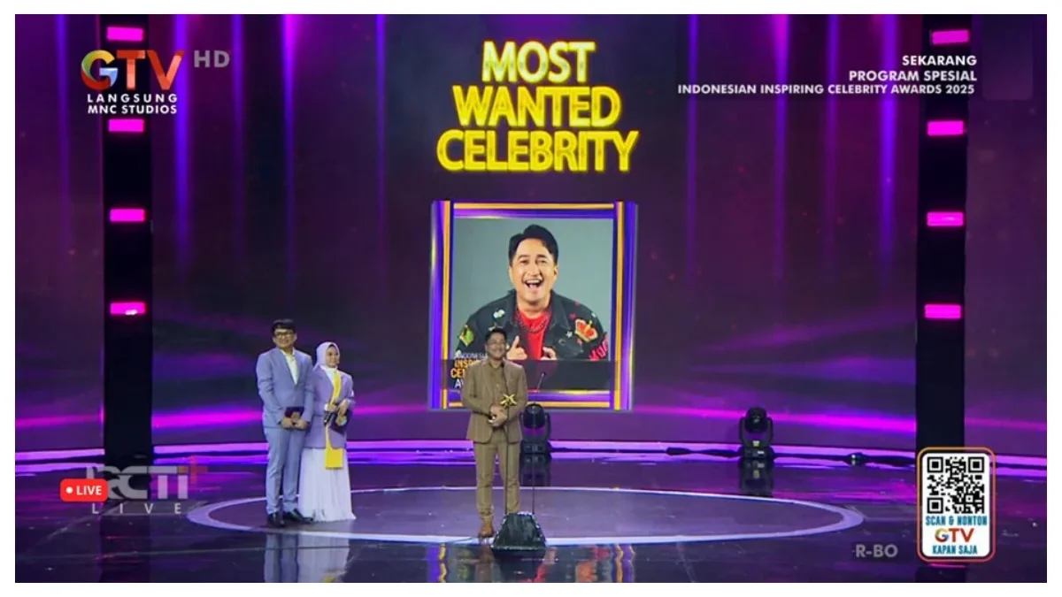 Indonesian Inspiring Celebrity Awards 2025 (tangkapan layar Superapps RCTI+)