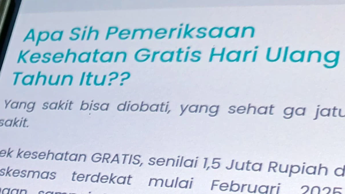 pemeriksaan kesehatan gratis