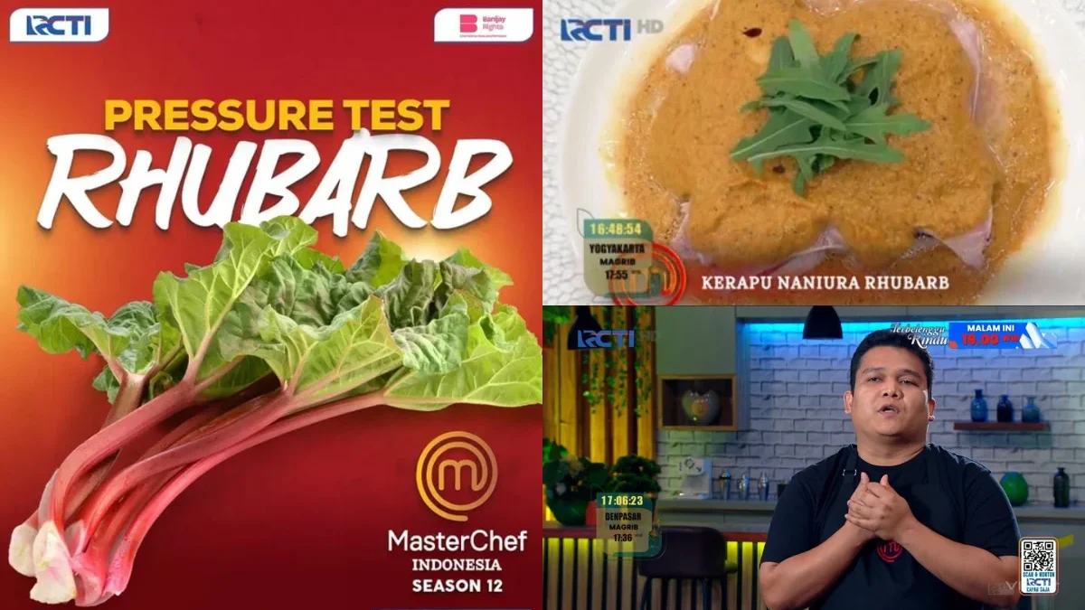 Rhubarb, Bahan Masakan Rudi (instagram.com @masterchefina, tangkapan layar aplikasi RCTI+)