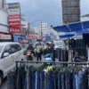 Pedagang baju lebaran, pasar dadakan jalan hz mustofa, lalu lintas kota tasikmalaya