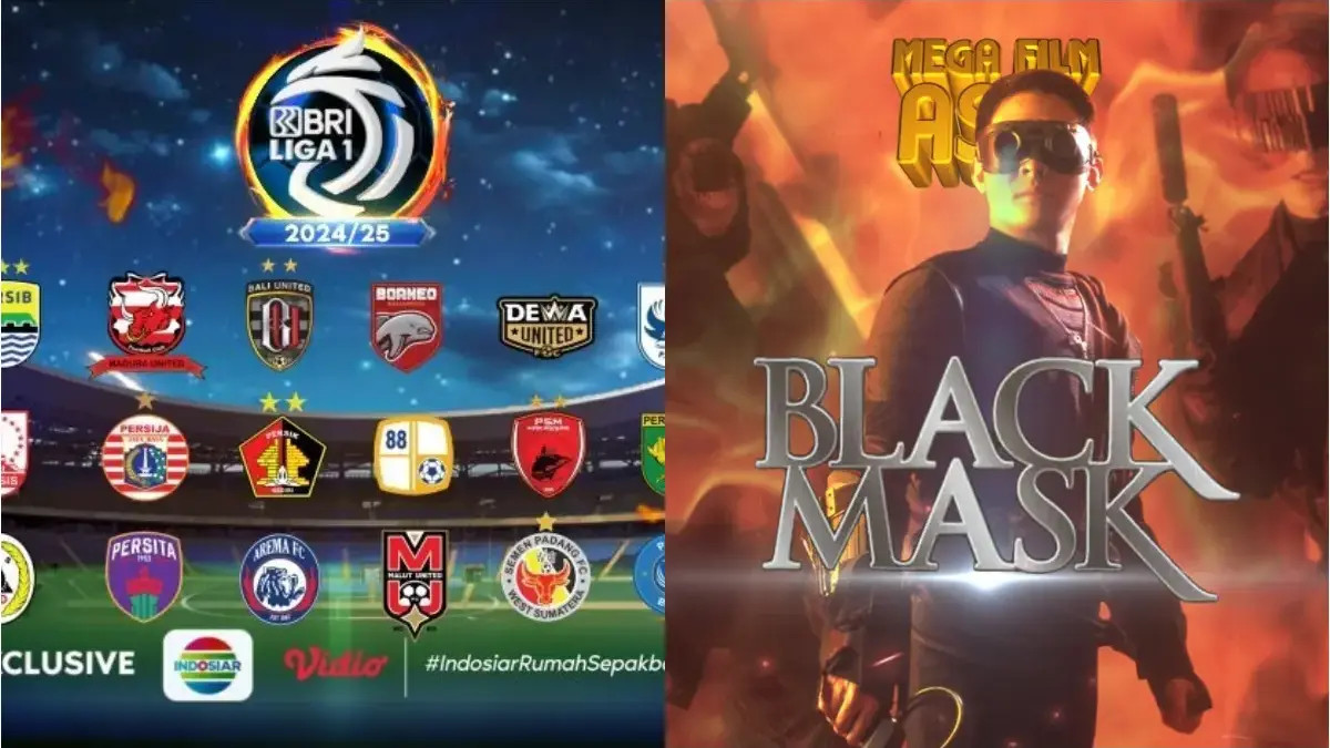 BRI Liga 1 dan Black Mask (Istimewa: indosiar.com)