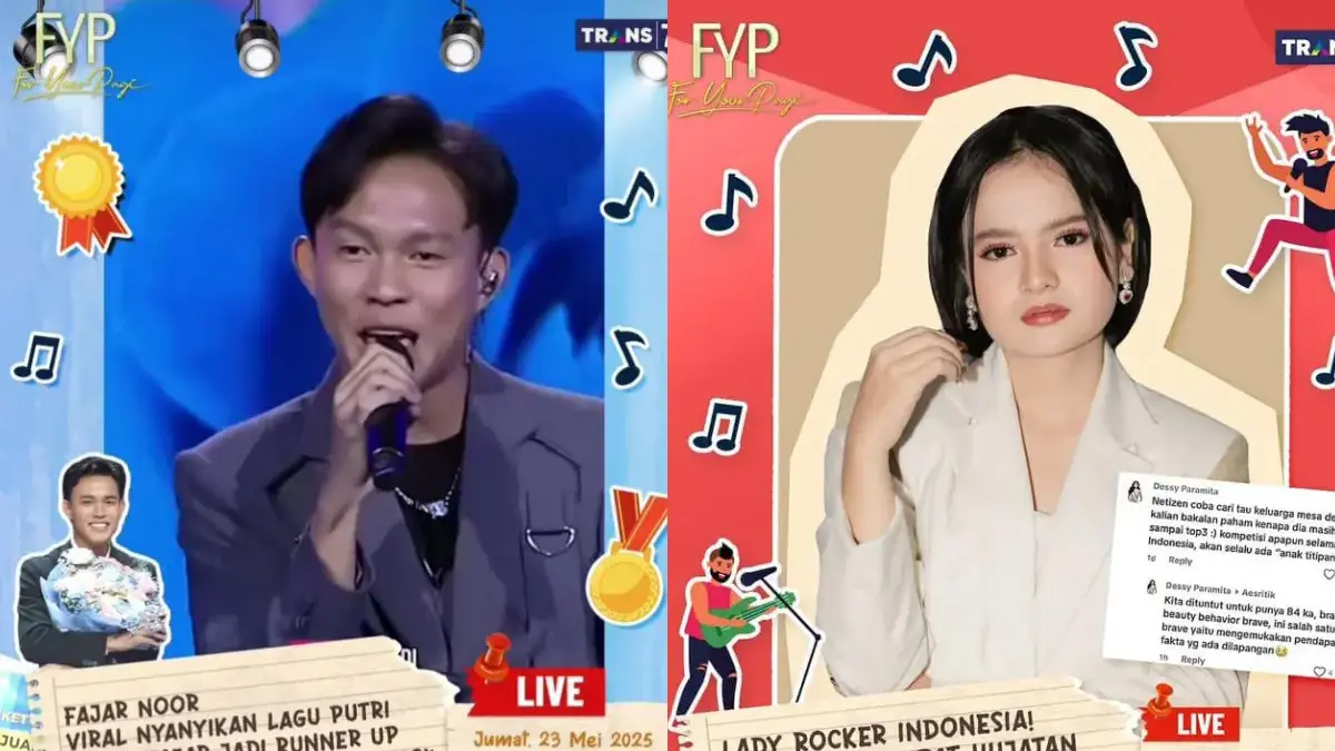 Fajar Noor dan Mesa Hira Hadr di FYP Trans7 (instagram.com @fyp_trans7)