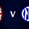 Ilustrasi AC Milan vs Inter Milan,