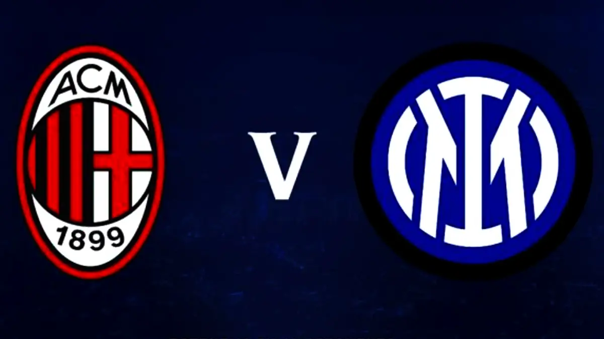 Ilustrasi AC Milan vs Inter Milan,