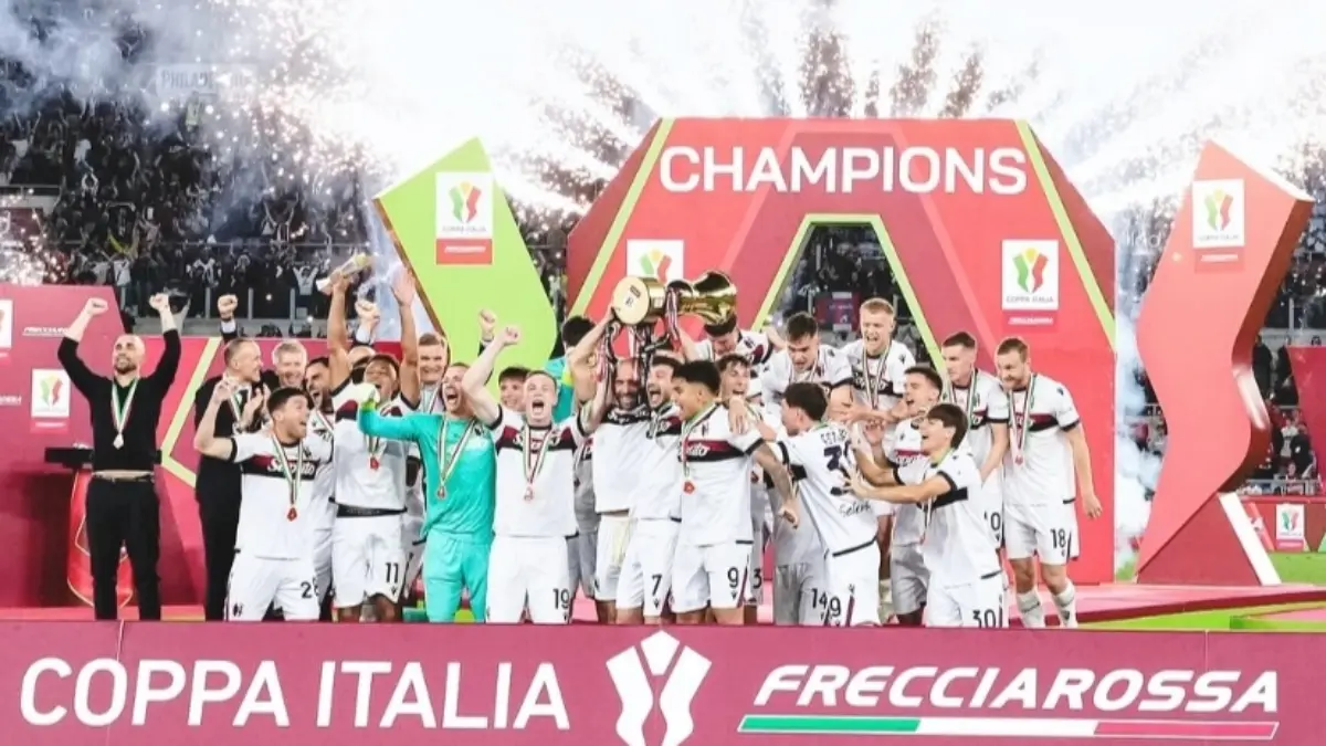 Selebrasi pemain Bologna