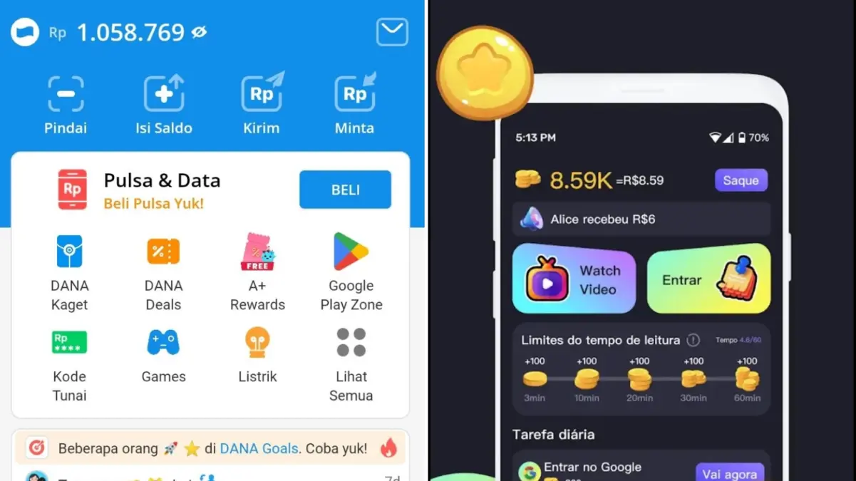 daftar aplikasi dan game penghasil saldo DANA gratis