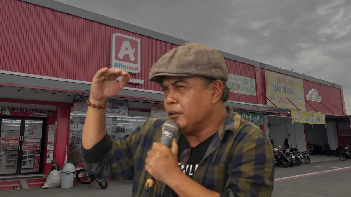 Minimarket alfamidi ilegal, tatang pahat