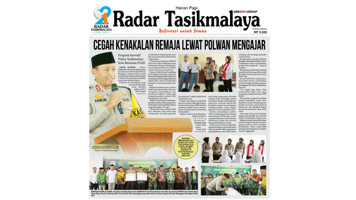 Polwan mengajar, polres tasikmalaya kota, kenakalan remaja