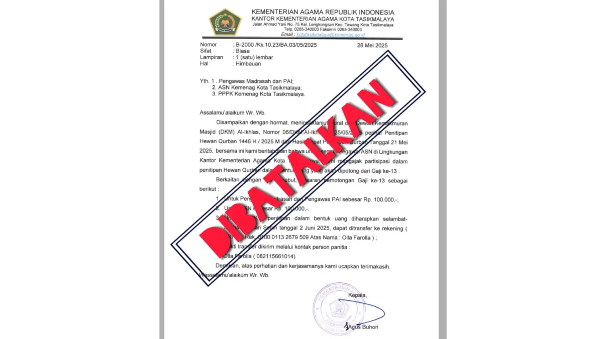 Kemenag kota tasikmalaya, hewan kurban