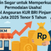 Tabel Angsuran KUR BRI Pinjaman 100 Juta