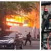 Kebakaran warung di kantor BSI Tasik