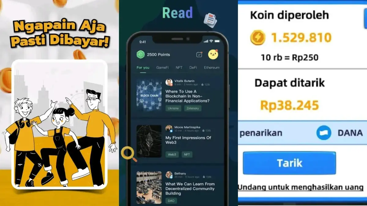 3 Aplikasi Penghasil Uang (Istimewa: play store)