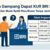 Tabel Angsuran KUR BRI