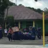 simulasi bencana di SMPN 15 Kota Tasikmalaya