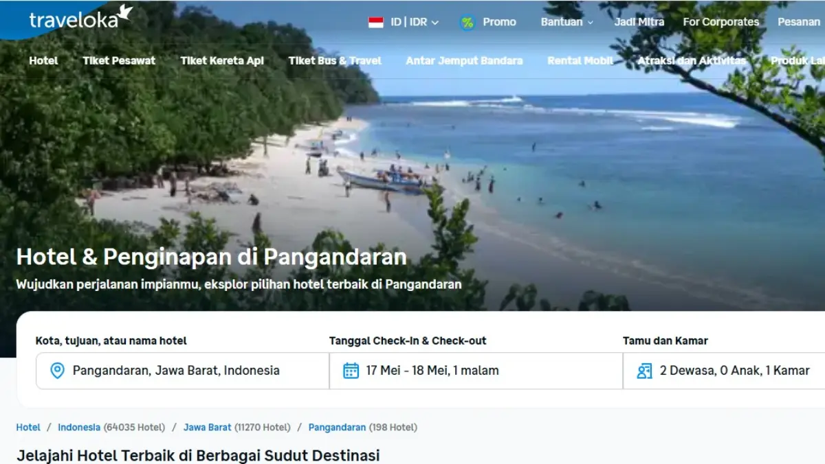 Pilihan Penginapan Pangandaran