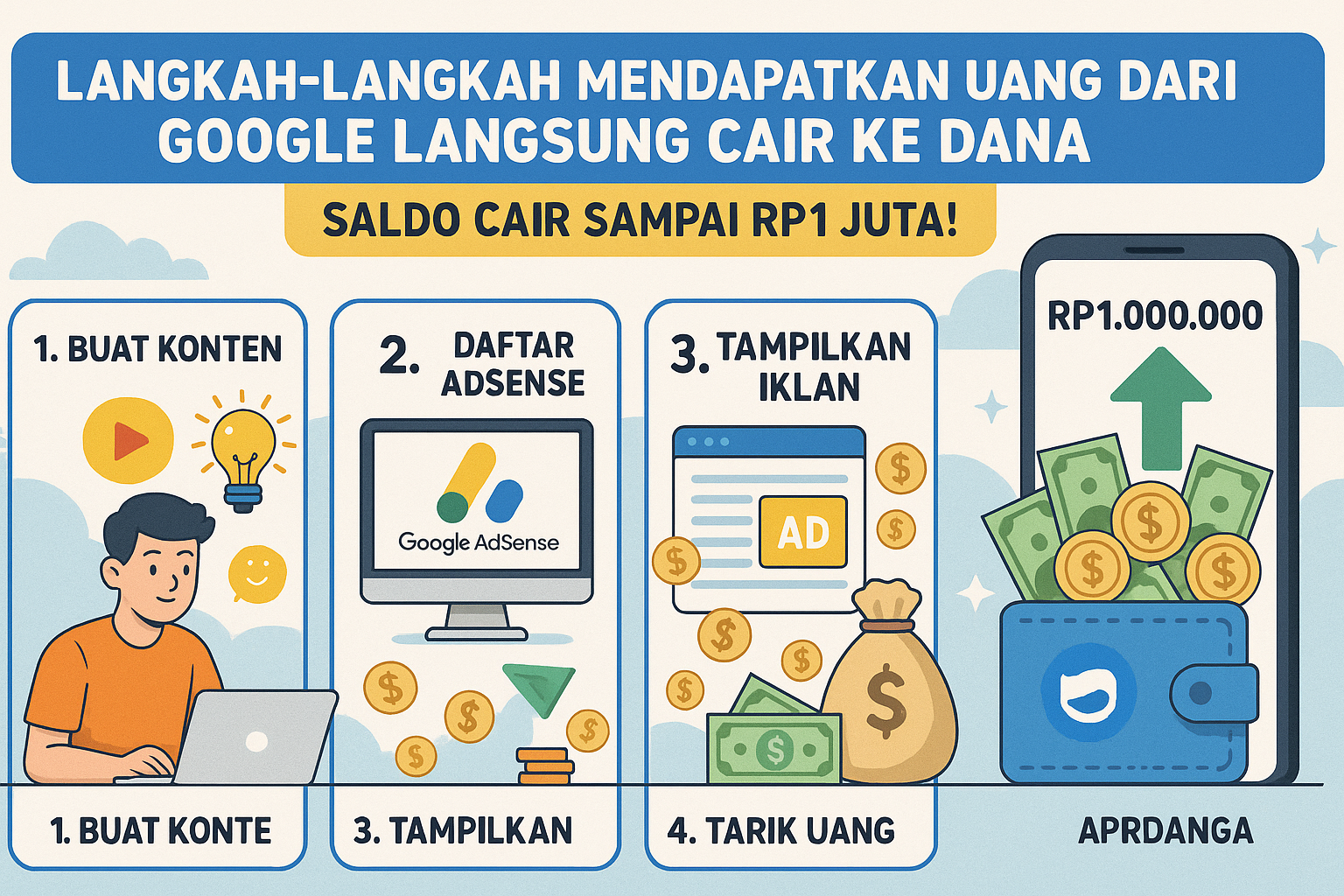 Langkah-Langkah Mendapatkan Uang dari Google