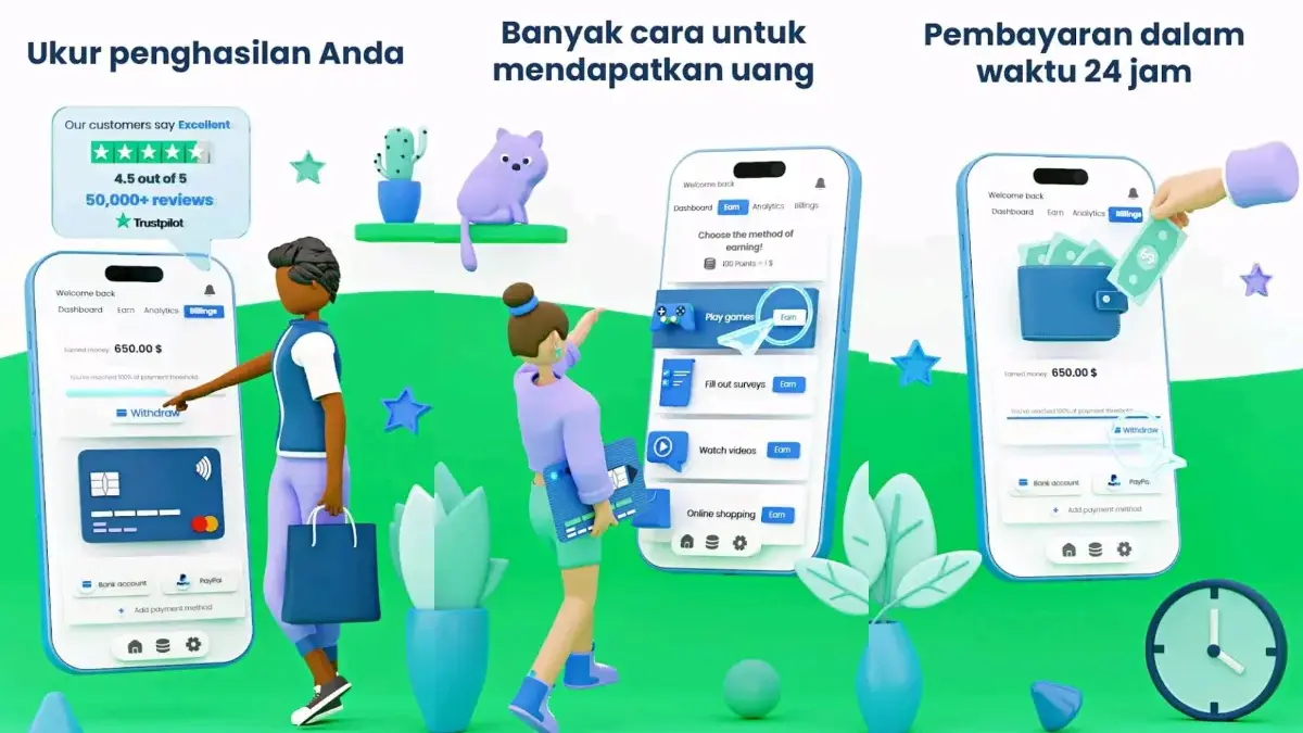 Aplikasi Penghasil Uang Dolar (istimewa: play store Paidwork)