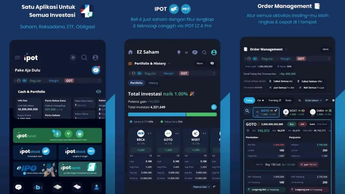 IPOT: Aplikasi Saham Legal OJK (play store)