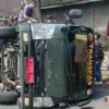 Mobil Lapas Tasikmalaya Terguling